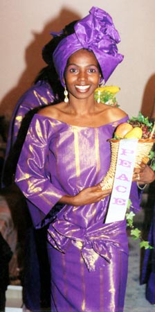 purple and gold african dress