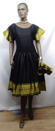 African-Black-Gold-Dress