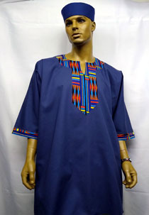 African-Blue-Kente-Trim-Dashiki-Shirt