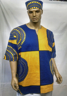 African-Blue-Yellow-Print-D