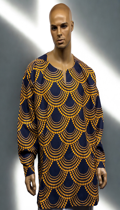 African-Bluish-Black-Gold-D