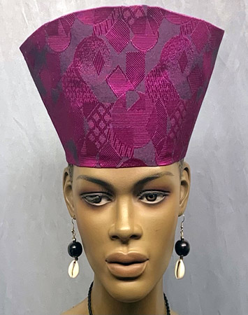 African-Burgundy-Print-Crown