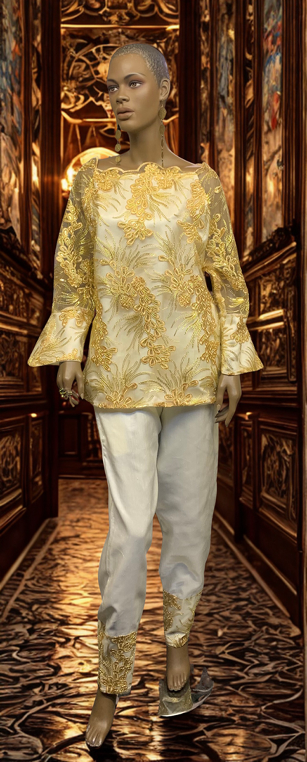 African-Cream-Gold-Lace-Pan