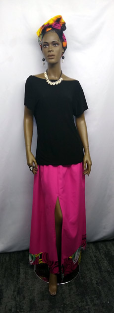 African-Fuchsia-Print-Two-T