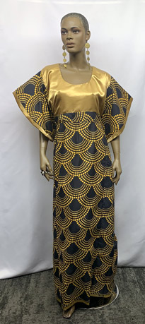 African-Gold-Gold-Long-Dres