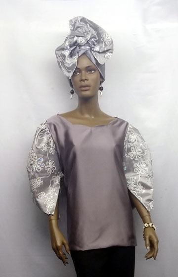 African-Gray-Silver--Lace-T