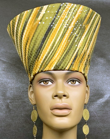 African-Green-Gold-Sequins-Crown