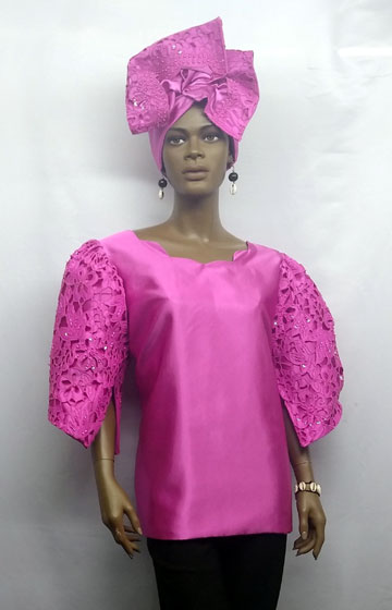 African-Hot-Pink-Lace-Two-T