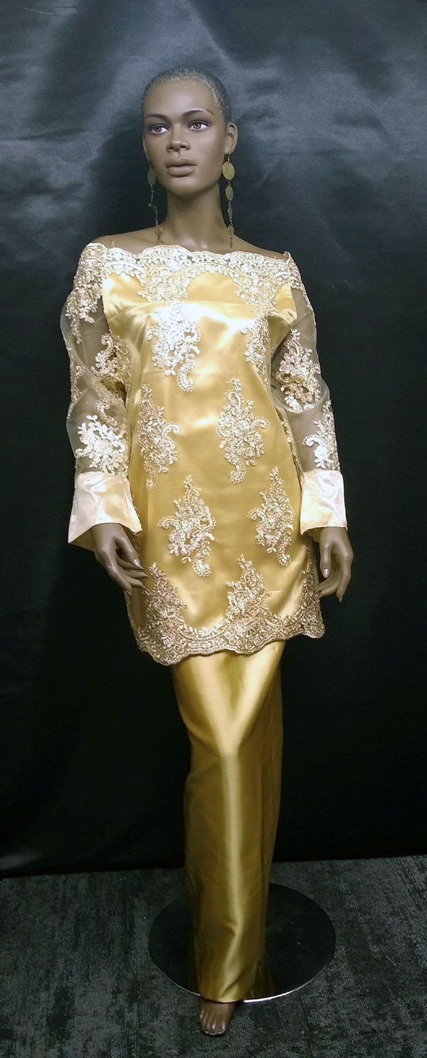 African-Light-Gold-Lace-Top