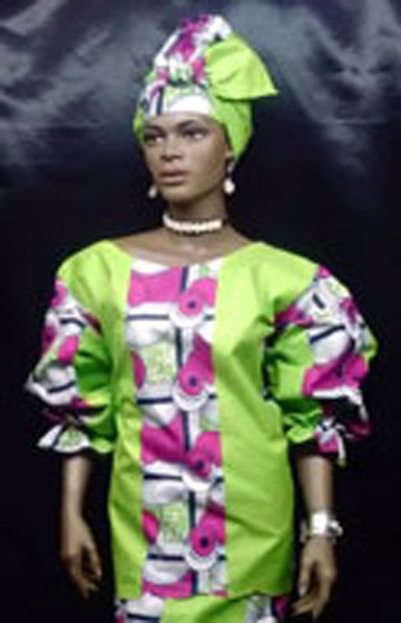 African-Lime-Green-Fuschia-