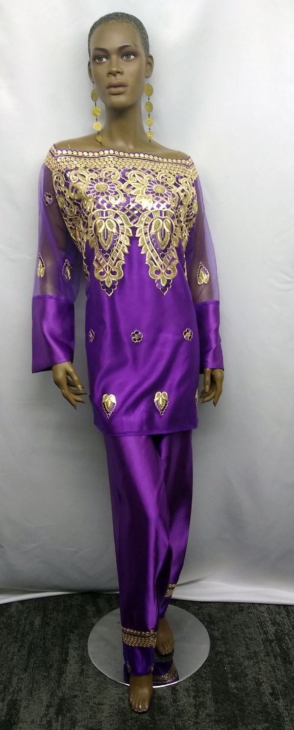 African-Purple-Lace-Pants-S