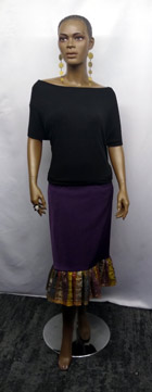 African-Purple-Suede-Ashoke--Skirt