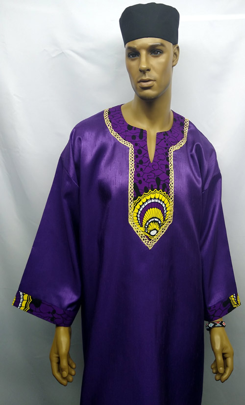 African-Purple-Trim-Dashiki-Shirt