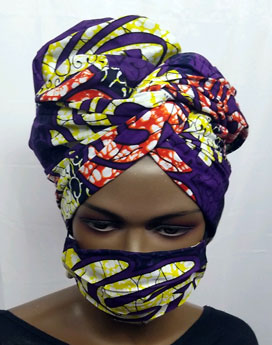 African-Purple-Yellow-Print