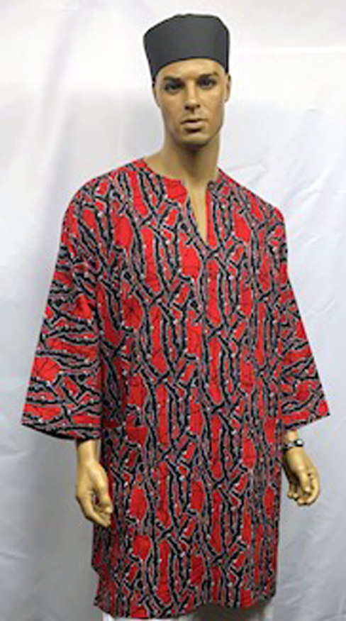 African-Red-Abstract-Dashiki-Shirt