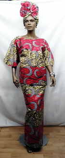 African-Red-Bell-Sleeve-Ski