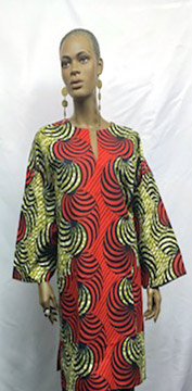 African-Red-Black-Abstract-Dashiki