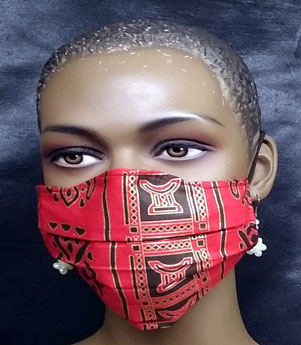 African-Red-Black-Gold-Face