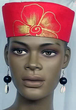 African-Red-Gold-Ladies-Hat