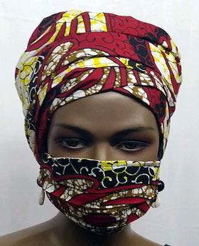 African-Red-Print-face-mask