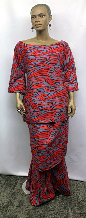 African-Red-Purple-2pc-Set