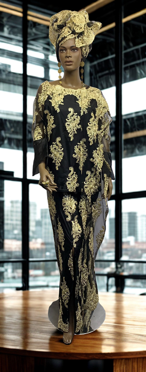 African-Sequin-Gold-Net-Lace-