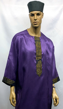 African-Shirt---Deep-Purple-Trim-Dashiki