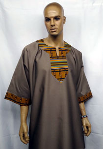 African-Tan-Dashiki-Shirt-with-Kente-Trim