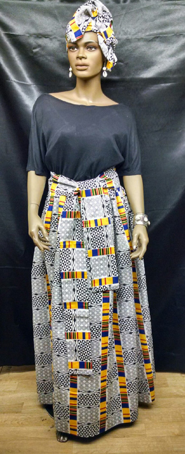 dashiki skirt and headwrap