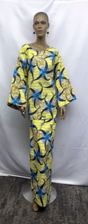 African-Yellow-Blue-Skirt-Set