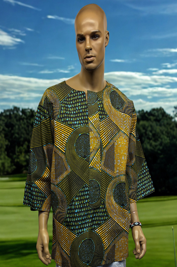African-Yellow-Teal-Dashiki