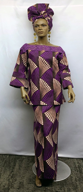 Elegant-African-Peach-Purple-Set