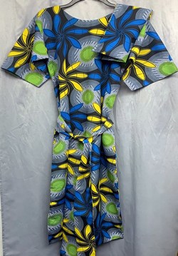 Kids-Yellow-Blue-Print-Dress