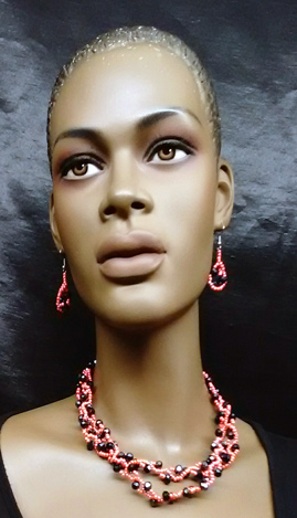 Nigerian-Pink-Black-Beaded-