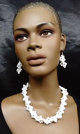 Nigerian-White-Beaded-Earri