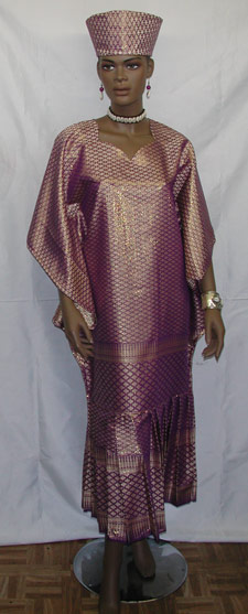 purple african wedding dress