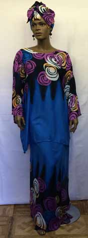 blue-kaftan-print-skirt-set