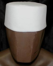 African Hats- Pure White Velvet Oval Hat for Men