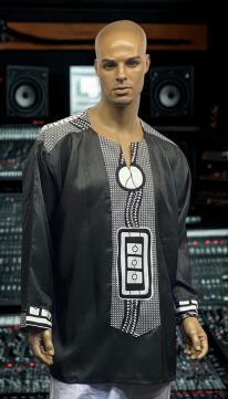 African Black White Two Toned Dashiki