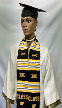 African-Black-Yellow-Graduation-Stole