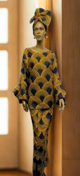 African-Blackish-Gold-Skirt