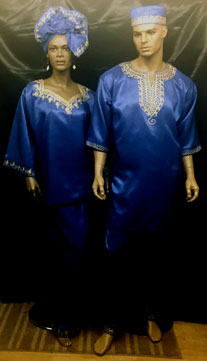 African-Blue-Couple-Set