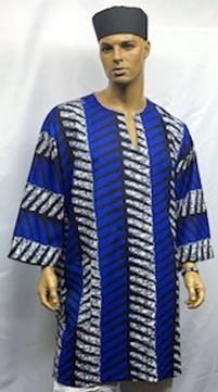 African-Blue-Two-Toned-Dashiki-Shirt