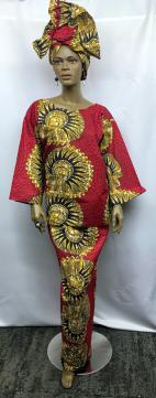 African-Bold-Burgundy-Yellow-Skirt-Set