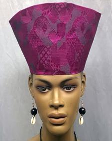 African-Burgundy-Print-Crown