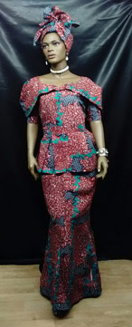 African-Collared-Print-Skir