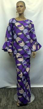 Elegant Deep Purple Skirt Set