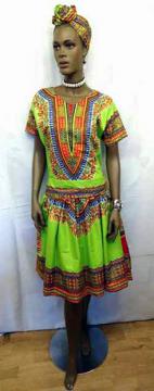 African-Dress-African-Lime-Green-Dashiki--Dress