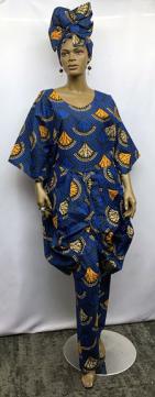 African-Dress-Makeba-with-Pants-Blue