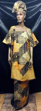 African-Gold-Print-Swingtop